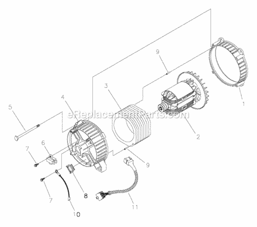 Alternator Diagram and Parts List for 1796-1  Briggs and Stratton Generator